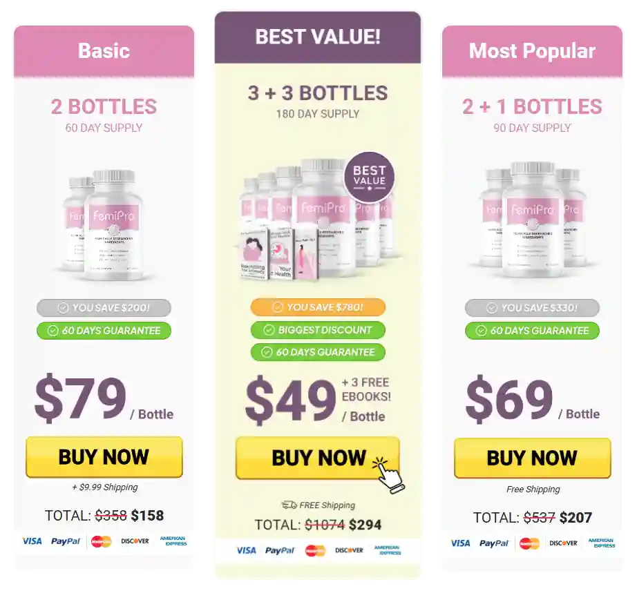 FemiPro Pricing